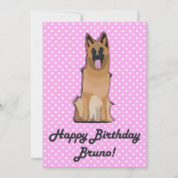 German Shepherd Happy Birthday Grußkarte