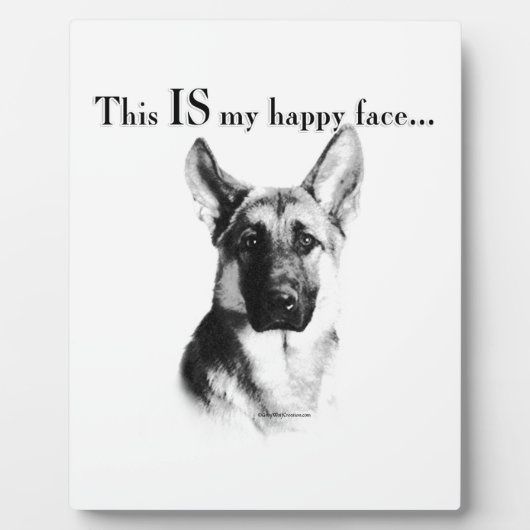 German Shepherd Happy Face Fotoplatte (Vorderseite)