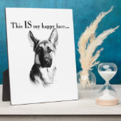 German Shepherd Happy Face Fotoplatte (Seite)