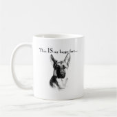 German Shepherd Happy Face Kaffeetasse (Links)