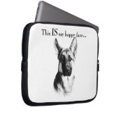 German Shepherd Happy Face Laptopschutzhülle (Vorne Rechts)
