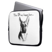 German Shepherd Happy Face Laptopschutzhülle (Vorderseite Links)