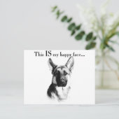 German Shepherd Happy Face Postkarte (Stehend Vorderseite)