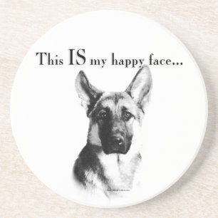 German Shepherd Happy Face Untersetzer