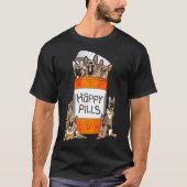 German Shepherd Happy Pills T-Shirt (Vorderseite)