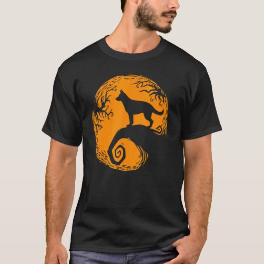 German Shepherd Harvest Moon T-Shirt (Vorderseite)