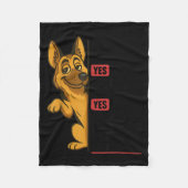 German Shepherd Has My Mouth Gotten Me In Trouble Fleecedecke (Vorderseite)
