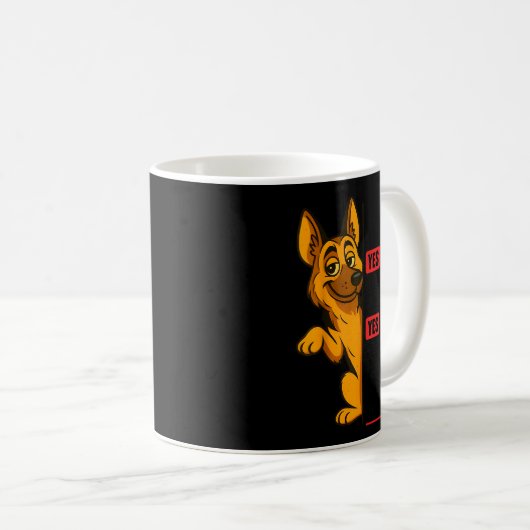 German Shepherd Has My Mouth Gotten Me In Trouble Kaffeetasse (VorderseiteRechts)