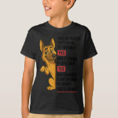 German Shepherd Has My Mouth Gotten Me In Trouble T-Shirt (Vorderseite)