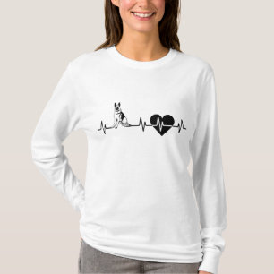 German Shepherd Heartbeat I Liebe My German Shephe T-Shirt