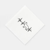 German Shepherd Heartbeat Serviette (Ecke)