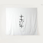 German Shepherd Heartbeat Wandteppich (Vorderseite (Horizontal))