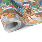 German Shepherd Holiday Baking: Festliche Weihnach Geschenkpapier (Rolleneckpunkt)