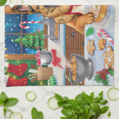 German Shepherd Holiday Baking: Festliche Weihnach Geschirrtuch (Gefaltet)