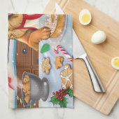 German Shepherd Holiday Baking: Festliche Weihnach Geschirrtuch (Viertel Falte)