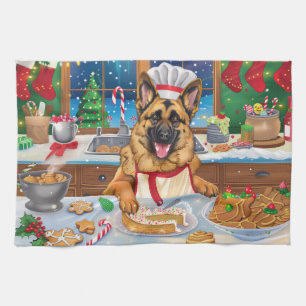 German Shepherd Holiday Baking: Festliche Weihnach Geschirrtuch