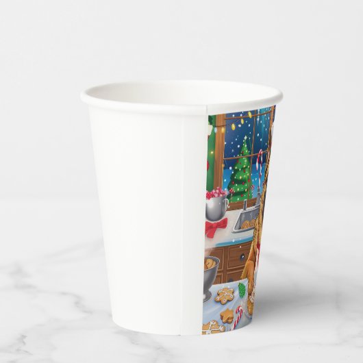 German Shepherd Holiday Baking: Festliche Weihnach Pappbecher (Rechts)