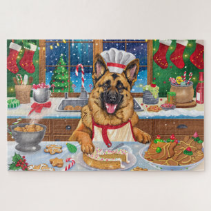 German Shepherd Holiday Baking: Festliche Weihnach Puzzle