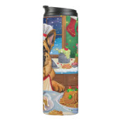 German Shepherd Holiday Baking: Festliche Weihnach Thermosbecher (Nach rechts gedreht)