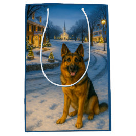 German Shepherd Holiday  Mittlere Geschenktüte
