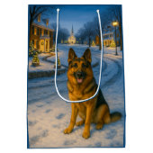 German Shepherd Holiday  Mittlere Geschenktüte (Rückseite)