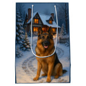 German Shepherd Holiday  Mittlere Geschenktüte (Rückseite)