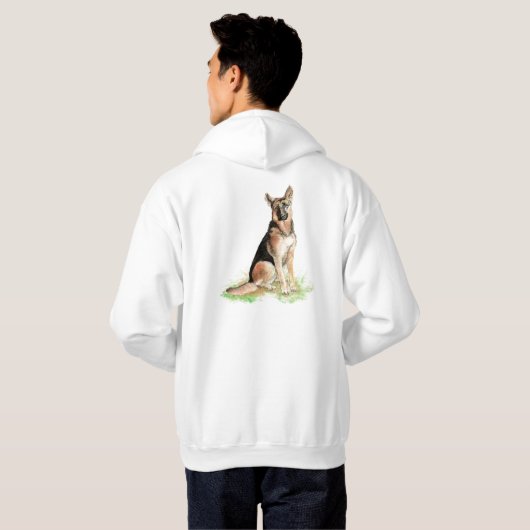 German Shepherd Hoodie (Schwarz voll)