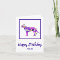 German Shepherd Hund Silhouette PPY&B Geburtstag