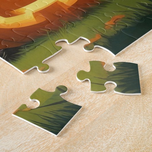 German Shepherd Hunde Pumpkin Halloween Funny Puzzle (Seite)