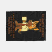 German Shepherd I’m Always Forced To Do Funny Dog Fleecedecke (Vorderseite (Horizontal))