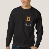 German Shepherd In Pocket  Peeking Dog Sweatshirt (Vorderseite)