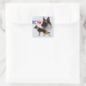 German Shepherd K9 Quadratischer Aufkleber (Tasche)