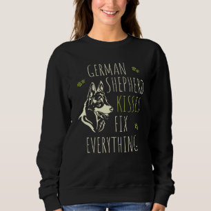 German Shepherd Kisses Fix - Pet Lover Sweatshirt