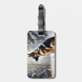 German Shepherd Let It Snow Weihnachten Gepäckanhänger (Rückseite vertikal)