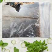 German Shepherd Let It Snow Weihnachten Geschirrtuch (Gefaltet)