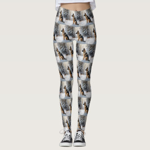 German Shepherd Let It Snow Weihnachten Leggings