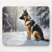 German Shepherd Let It Snow Weihnachten Mousepad (Vorne)