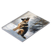 German Shepherd Let It Snow Weihnachten Notizblock (Linke Seite)