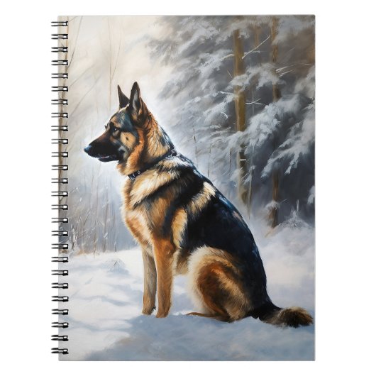 German Shepherd Let It Snow Weihnachten Notizblock (Vorderseite)