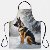 German Shepherd Let It Snow Weihnachten Schürze (Vorderseite)