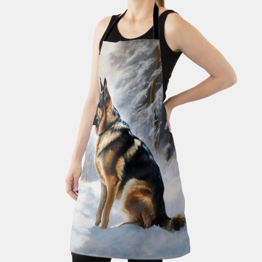 German Shepherd Let It Snow Weihnachten Schürze (InSitu)