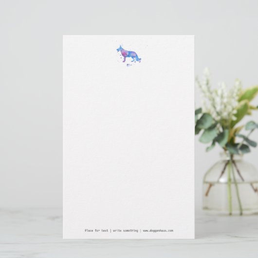 German Shepherd Letterhead Briefpapier (Stehend Vorderseite)
