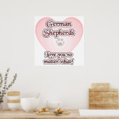 German Shepherd Liebe You Poster (Küche)