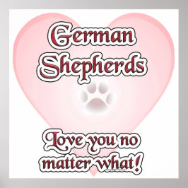 German Shepherd Liebe You Poster