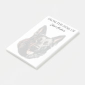 German Shepherd Lover Monogrammed Dog Post-it Klebezettel (angewinkelt)