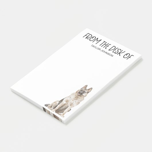 German Shepherd Lover Post-it Klebezettel (angewinkelt)