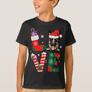 German Shepherd Lover Santa Claus Weihnachts-Hunde T-Shirt