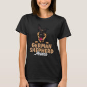 German Shepherd Mama Black and Tan German Shepherd T-Shirt (Vorderseite)