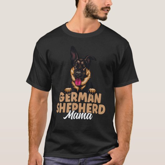 German Shepherd Mama Black and Tan German Shepherd T-Shirt (Vorderseite)