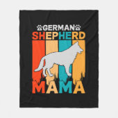 German Shepherd MAMA, Blue Brown on Black Fleecedecke (Vorderseite)